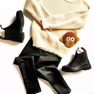 Mini me! NWOT faux leather skinny leggings